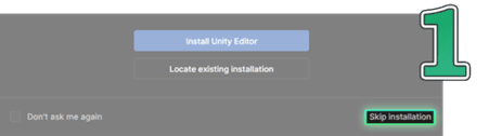 install unity editor step 1